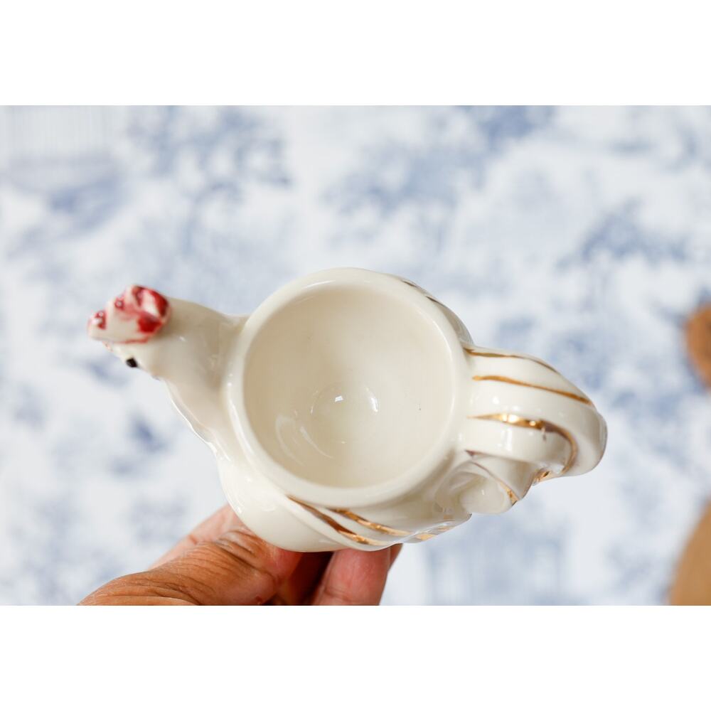 VTG Chicken Hen Rooster Egg Cup Holders Set of 3 Cottage Farmhouse Retro Brunch - Picture 6 of 15